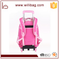 Mode Rolling Polyester Kinder Trolley Schultasche mit Rädern